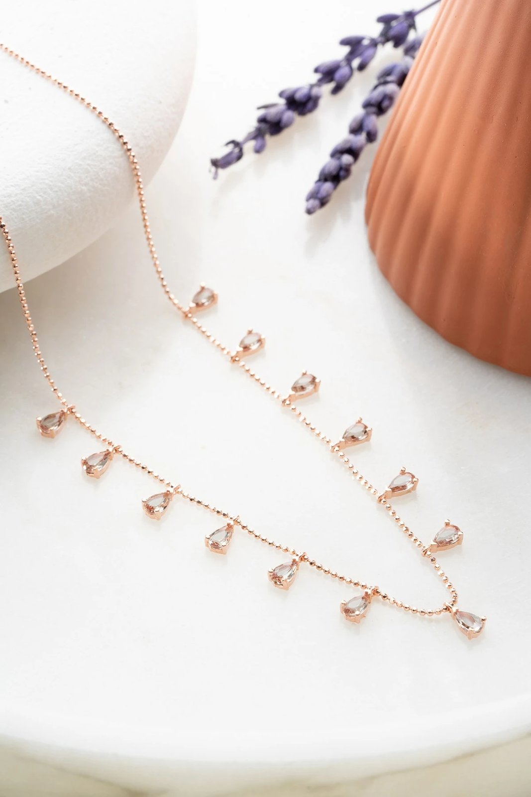 Qafore argjendi Jumeon, ngjyrë rozë ari dhe vjollcë, NRZ1090