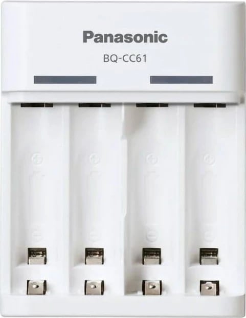 Karikues baterish Panasonic BQ-CC61USB, USB, 4 vende, Bardhë