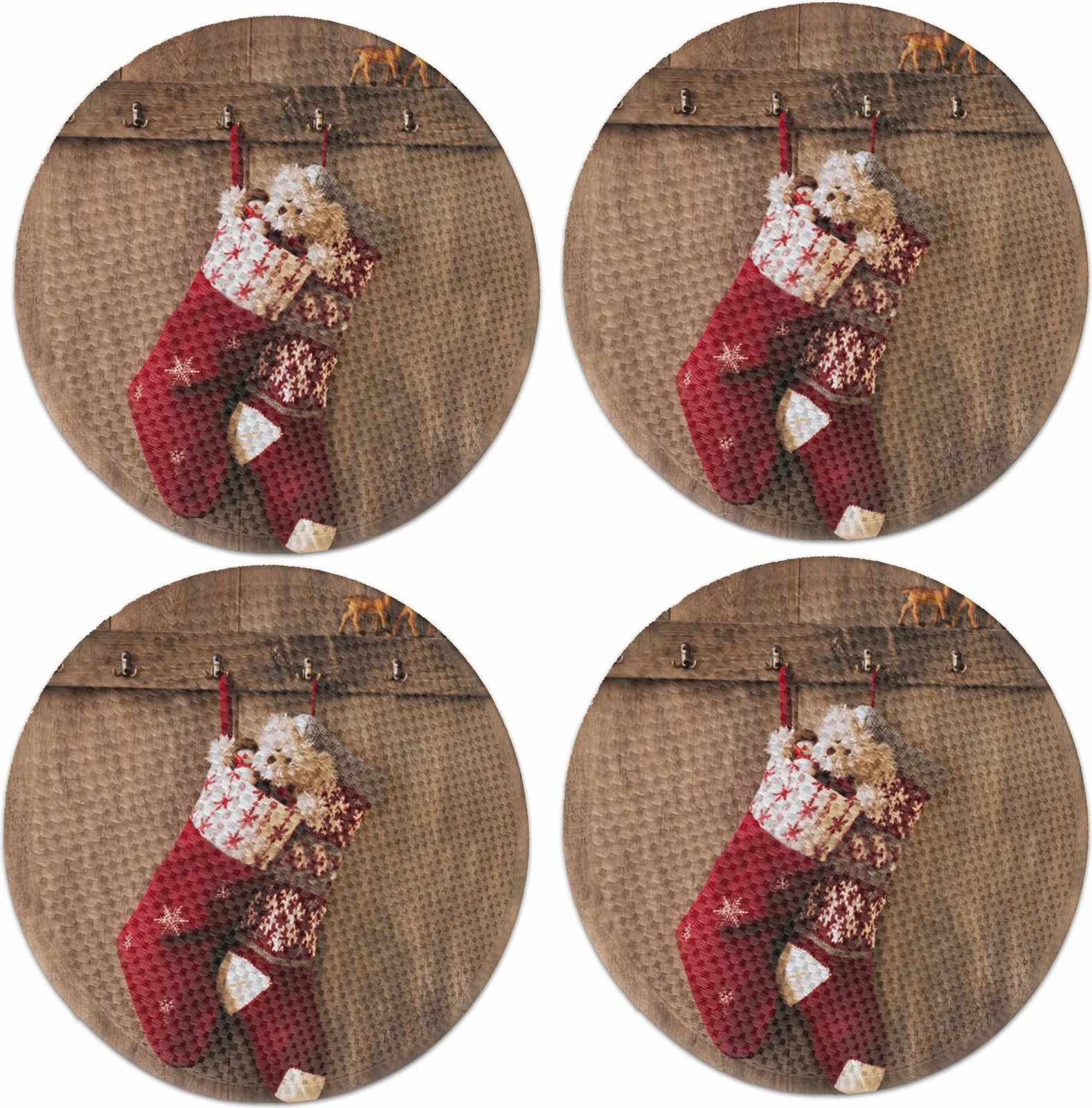 Set nënshtrues tavoline Hermia Concept, shumëngjyrësh, 4188Supla, 4 copë