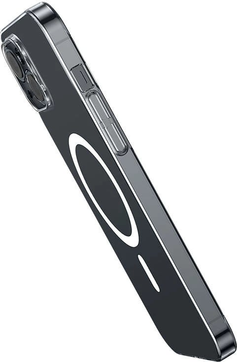 Mbështjellës Baseus Magnetic Crystal Clear për iPhone 13, transparent, me xham të temperuar dhe set pastrimi
