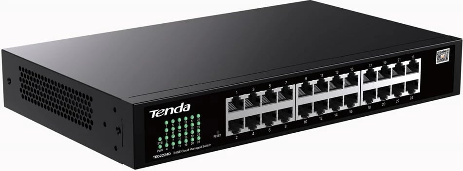 Switch Tenda TEG2216D, 16 porta, Metal, i zi