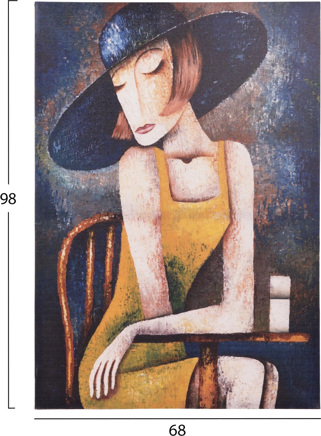 Pikturë muri GOBI, kanavacë e printuar, 68x2.5x98cm