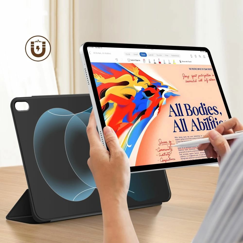 Mbështjellës Tech-Protect Smartcase Magnetic për iPad Air 13" 2024/2025, i zi
