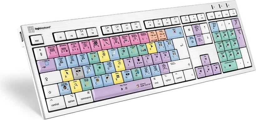 Tastierë LogicKeyboard Final Cut Pro X ALBA UK për Mac, shumëngjyrëshe