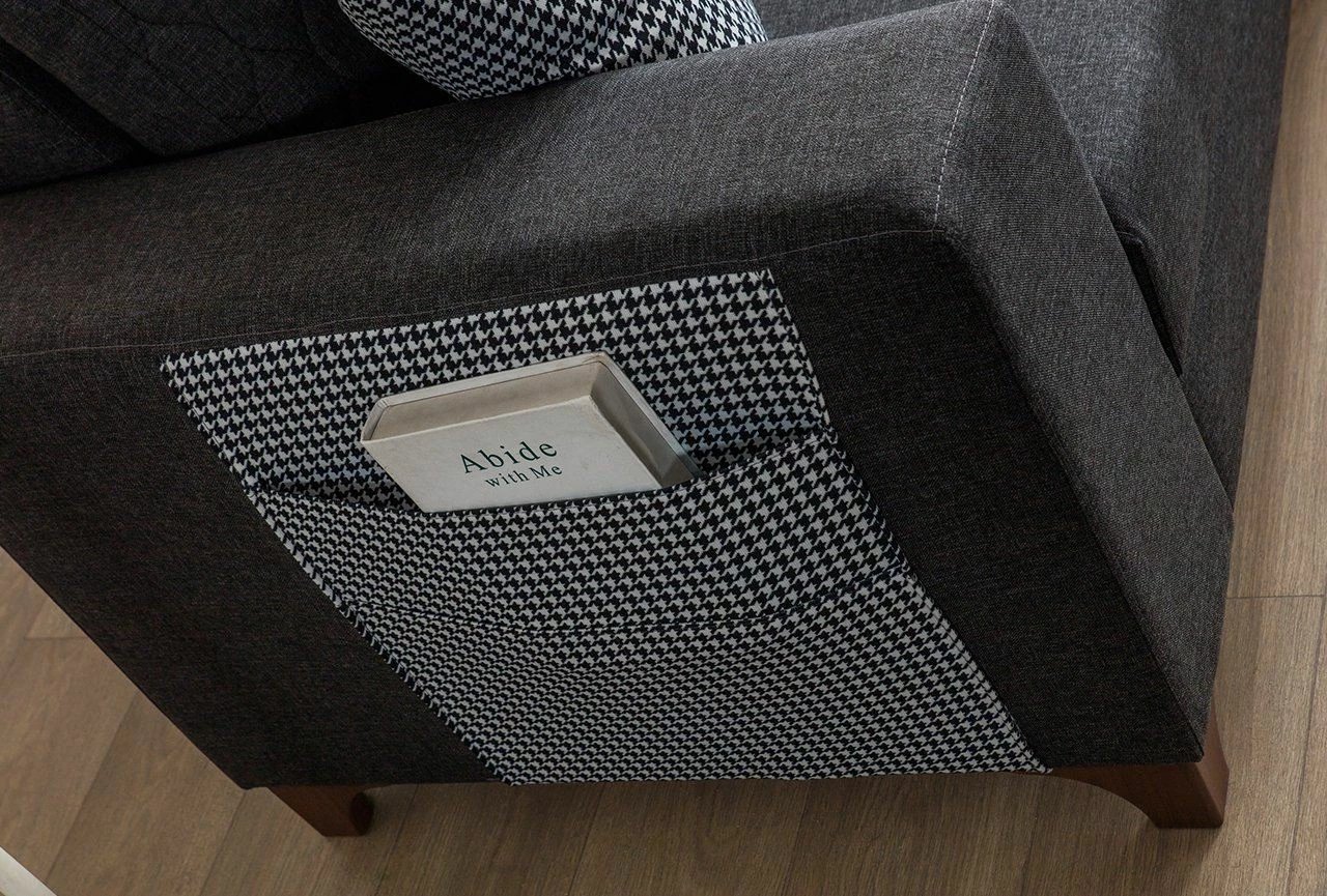 Kënd-sofë krevati Loft, anthracite, Atelier del Sofa