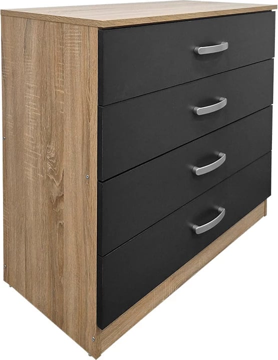 Set dhome gjumi Athos, sonoma-antracit, krevat 160x200cm, set 4 pjesë