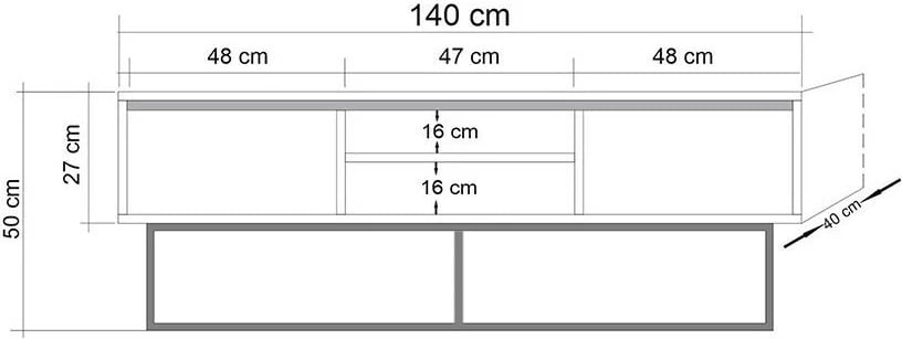 Set mobiljesh për dhomë dite, ngjyrë arrë dhe e zezë, Laxus Takım 3