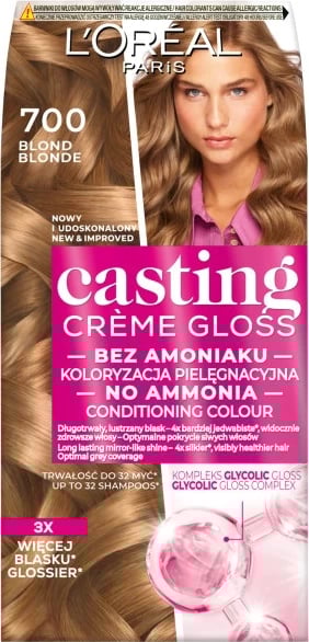 Ngjyrë për flokë L'Oreal Paris Casting Creme Gloss 700 Blond për femra, 1 copë
