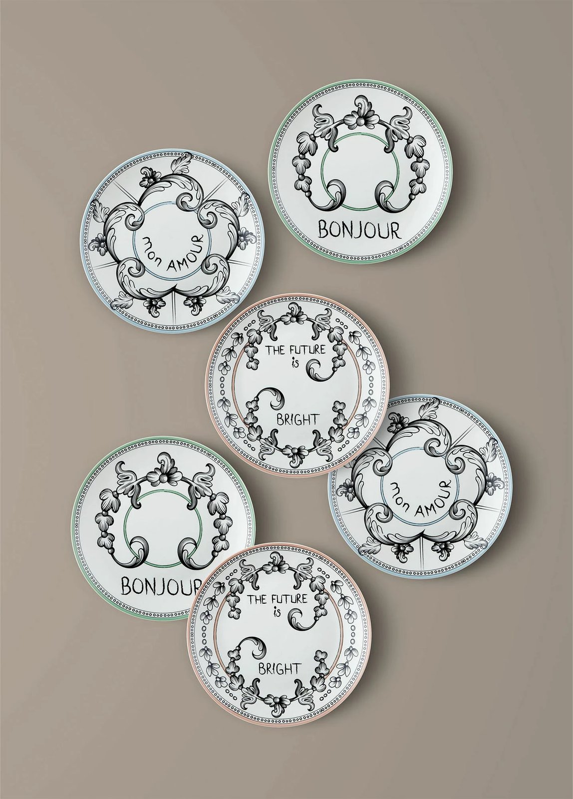 Set pjatash për ëmbëlsira (6 copë), Hermia, DNR0055