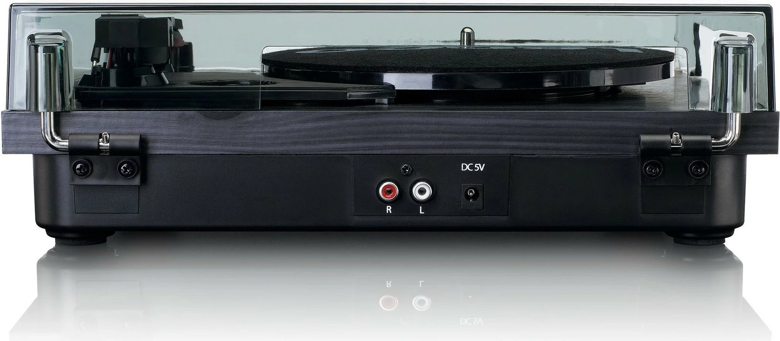 Pllakadisk Lenco LS-10BK me altoparlantë, 3.5mm, RCA, zi/druri