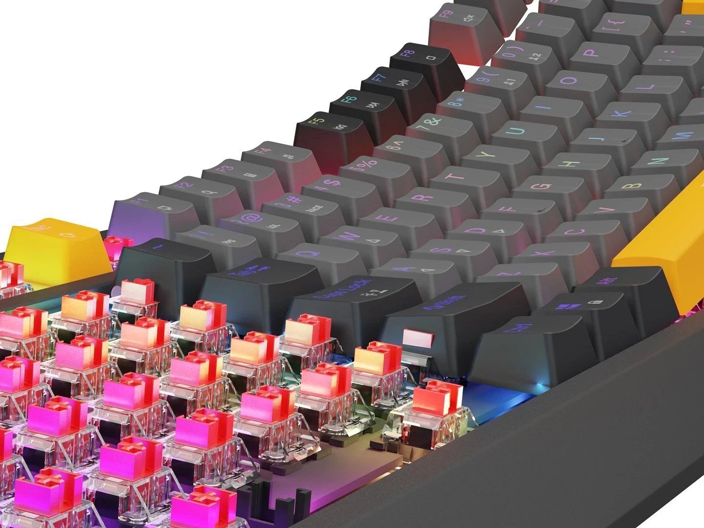 Tastierë mekanike gaming GENESIS Thor 230 TKL, Outemu Red, RGB, Wireless + Bluetooth + USB, Portokalli Tastierë mekanike gaming GENESIS Thor 230 TKL, Outemu Red, RGB, Wireless + Bluetooth + USB, Portokalli