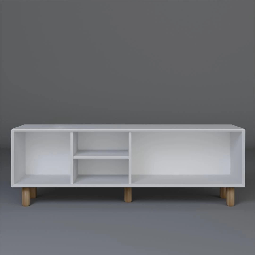 Komodë TV Skye Decor, stil bohemian, 1600-144, e bardhë