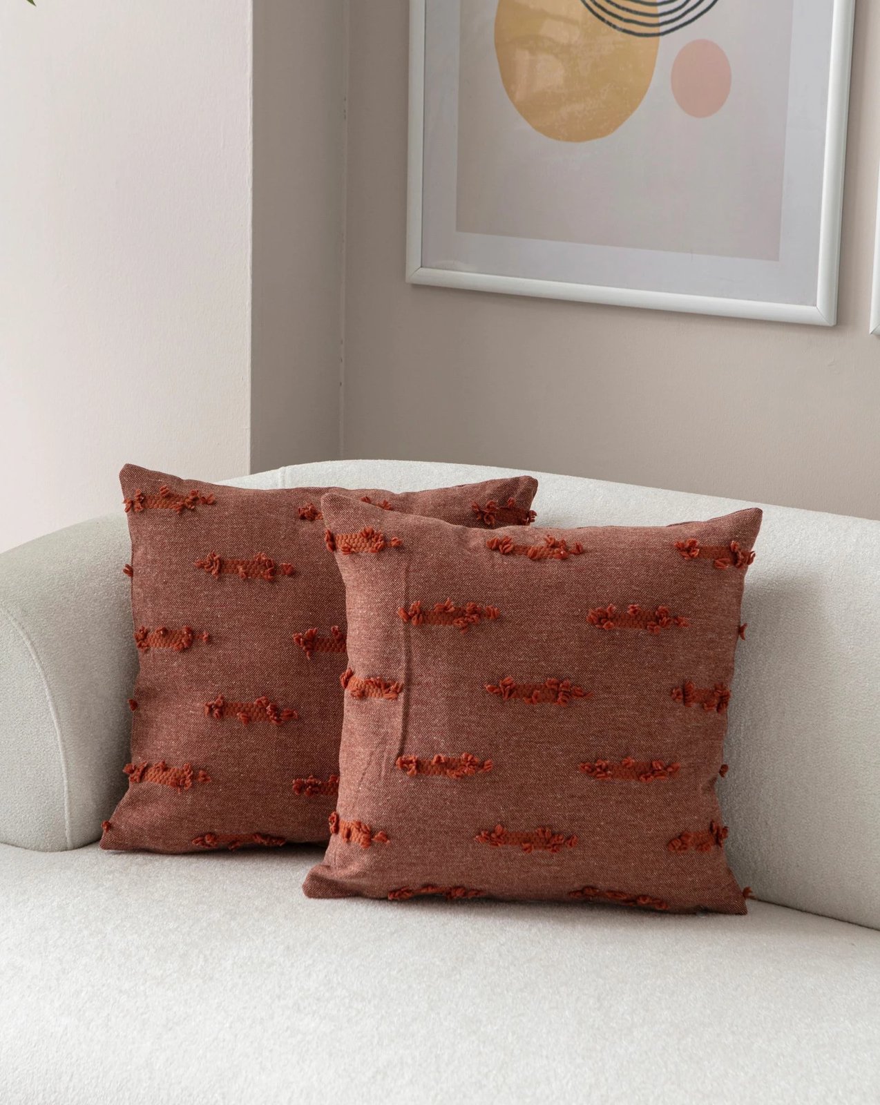 Set mbulesash për jastëkë (2 copë), Evila Originals, Tuffet - Tile Red v7