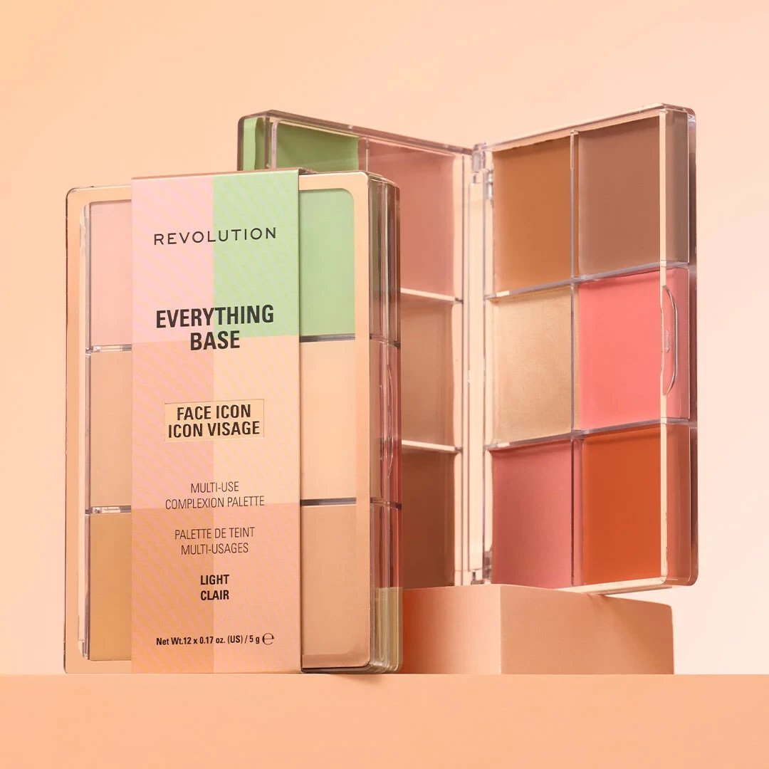 Revolution Everything Base Face Icon Complexion Palette Light