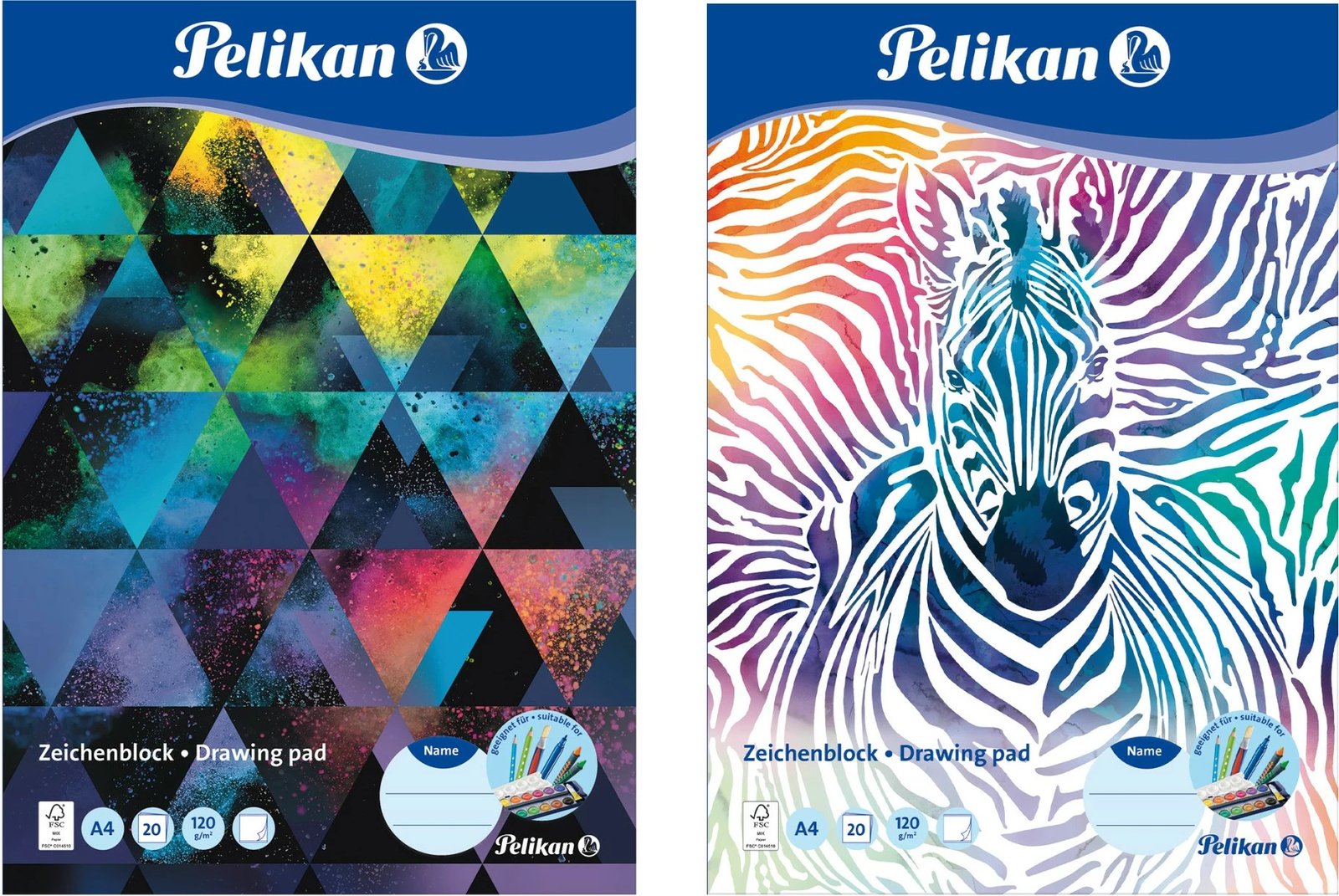 Bllok vizatimi Pelikan DIN A4, 20 fletë, 120g/m2, shumëngjyrësh