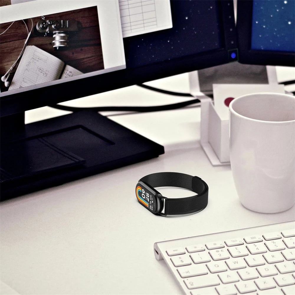 Rrip për orë të mençur Tech-Protect MilaneseBand për Xiaomi Smart Band 8 / 8 NFC, Argjendtë