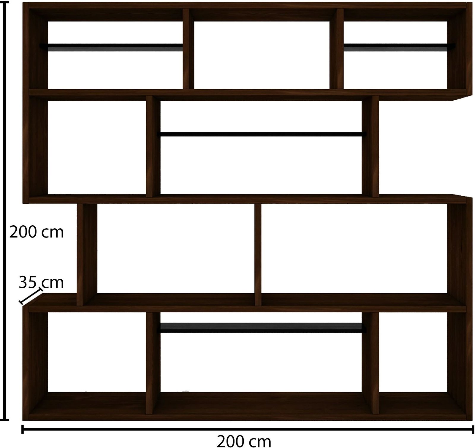 Raft librash Skye Decor, ngjyrë arre, CPT6007-200