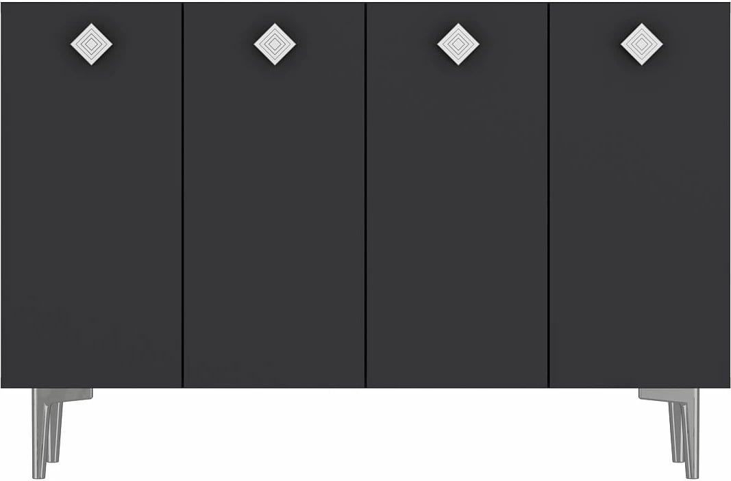 Konsol Skye Decor, anthracite, argjend