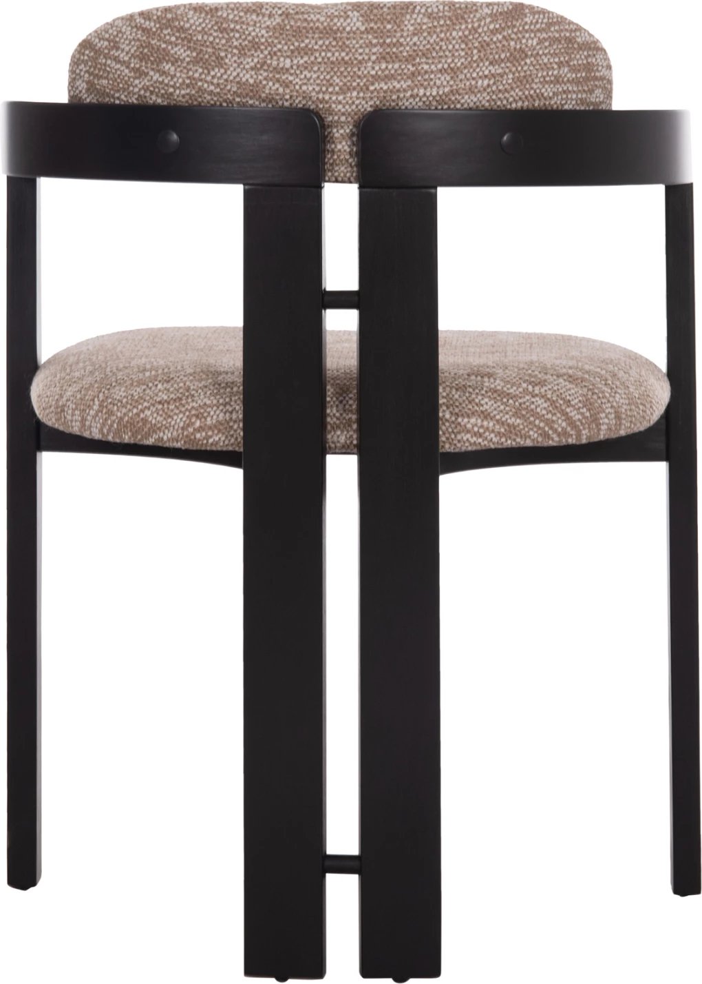 Karrige ngrënieje KALL, stof kafe, dru i zi, FH18247.02, 56x45x73cm