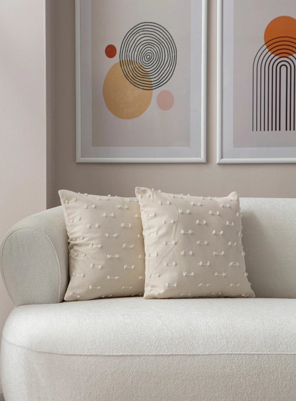 Set mbulesash për jastëk (2 copë), Evila Originals, Tuffet, krem v6