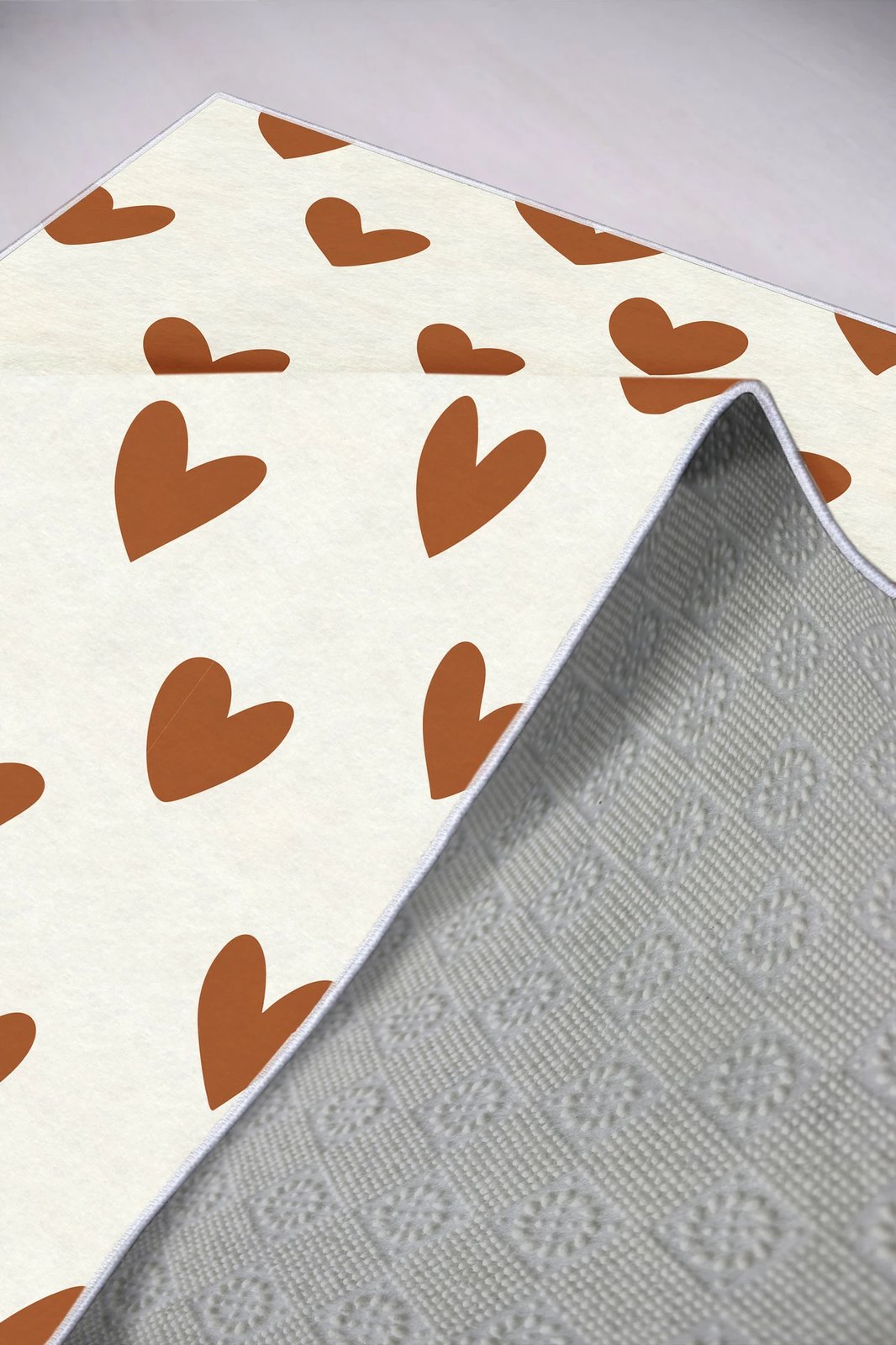 Qilim multingjyrësh për fëmijë, zemra, 80x120cm, WOOKECE054