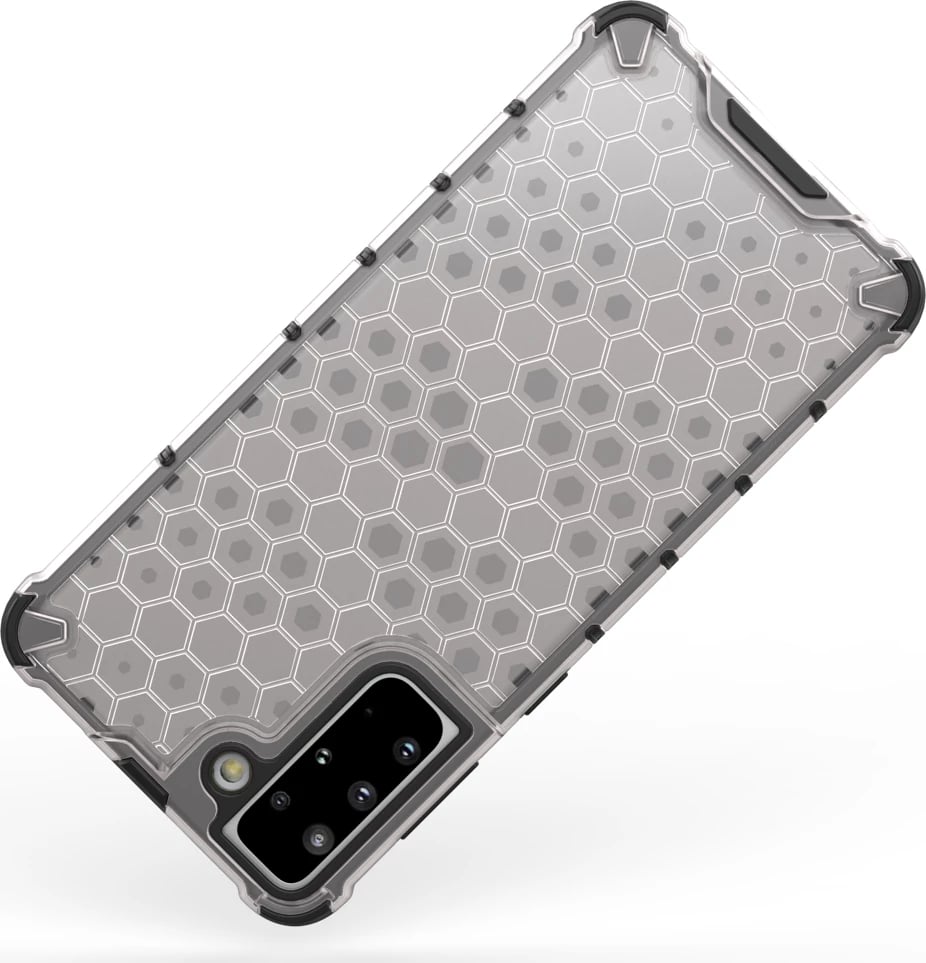 Mbështjellës Hurtel për Samsung Galaxy S22+, honeycomb, transparent