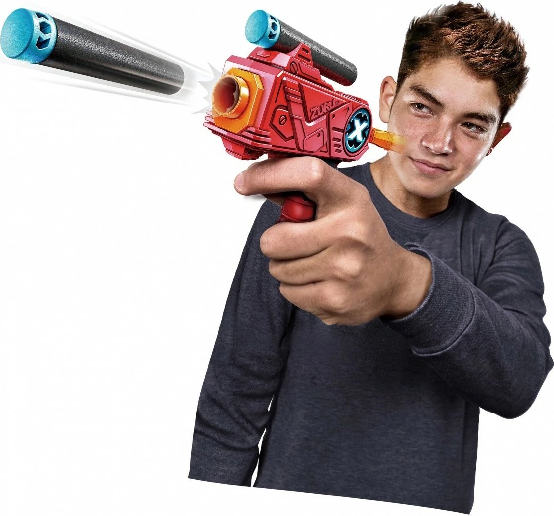 Blaster lodër ZURU X-Shot Excel Micro, 12 shigjeta, portokalli/kuqe, set 12 copë