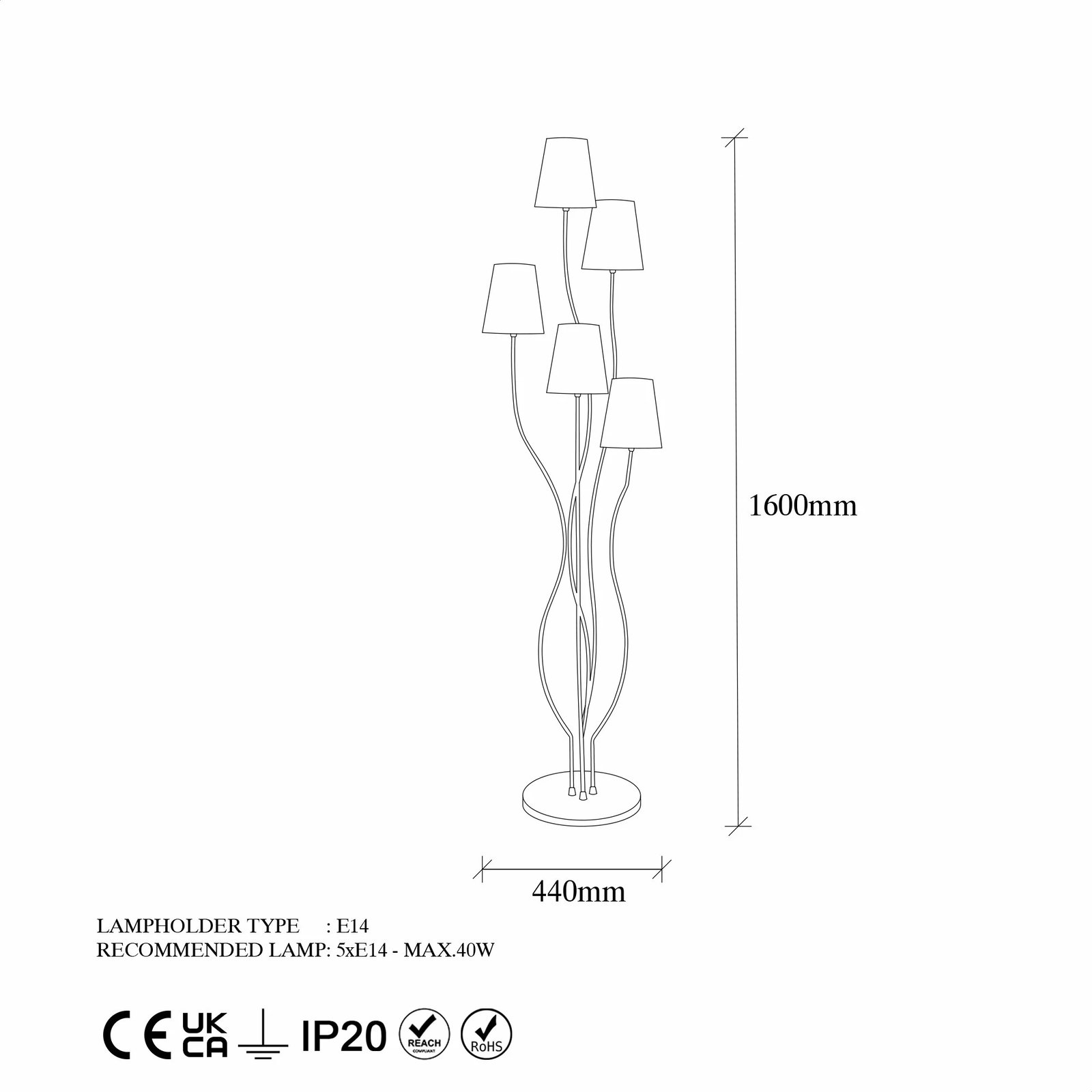 Llambë dyshemeje Opviq, Bonibon, shumëngjyrëshe, 13233