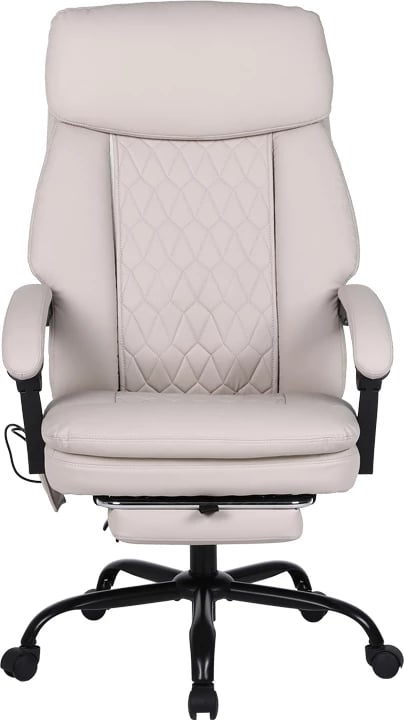 Karrige zyre regjisori Sedici me masazh, ngjyrë bezhë, 72x63x115-123cm