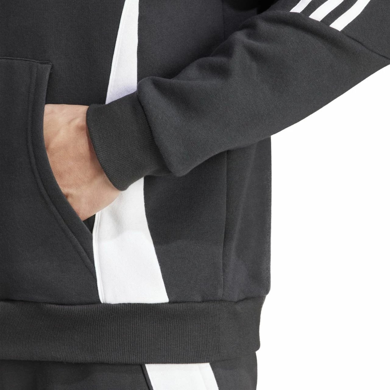 Duks me kapuç për meshkuj adidas, i zi