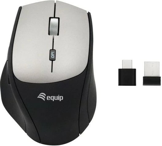 Maus wireless Equip 245115, dual adapter USB-C+A, 2400 DPI, i zi