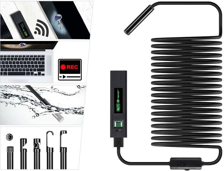 Kamerë endoskopike Tracer HardWire 5M 8MM LED WiFi, e zezë Kamerë endoskopike Tracer HardWire 5M 8MM LED WiFi, e zezë