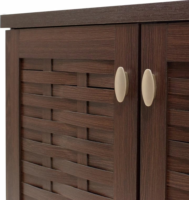 Dollap këpucësh MANTAM 12 palë, ngjyrë arre, 78x40x92 cm