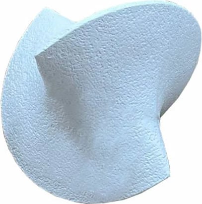 Dekor nyje Renley, polirezine e bardhë, 15x13x13 cm