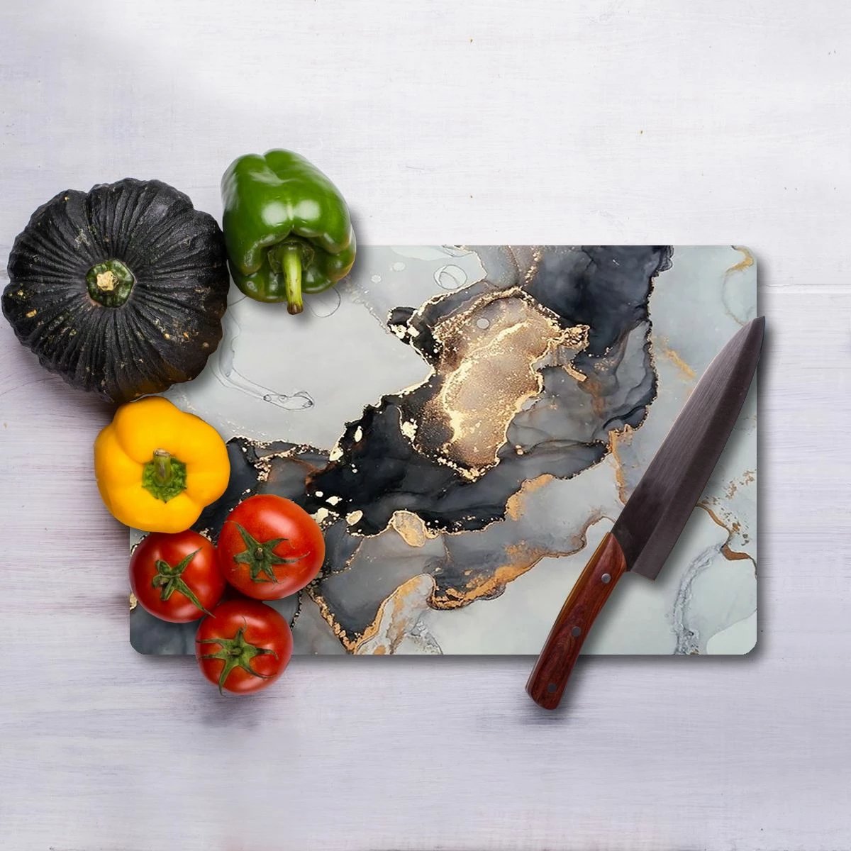 Dërrasë prerëse Hermia, qelq i temperuar, shumëngjyrëshe, Ckt16 - 2030, 20x30cm Dërrasë prerëse Hermia, qelq i temperuar, shumëngjyrëshe, Ckt16 - 2030, 20x30cm