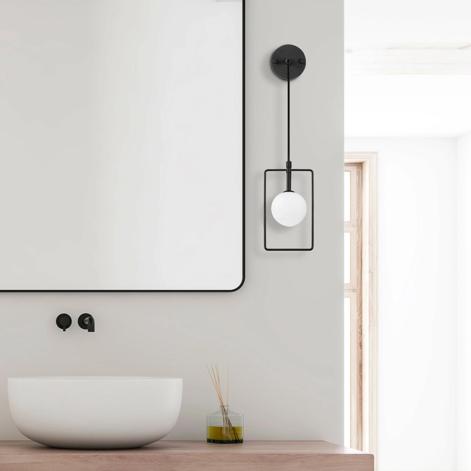 Llambë muri Opviq, Geometri - 11110, e zezë dhe e bardhë