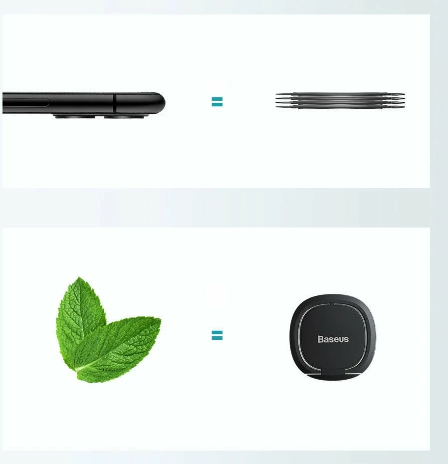 Mbështjellës unazë Baseus SUYB-0A për celular, ultra i hollë, vetë-ngjitës, Gri