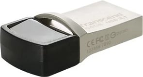 USB memorje Transcend JetFlash 890, 64GB, USB Type-A/Type-C, USB 3.2, zi/argjendtë