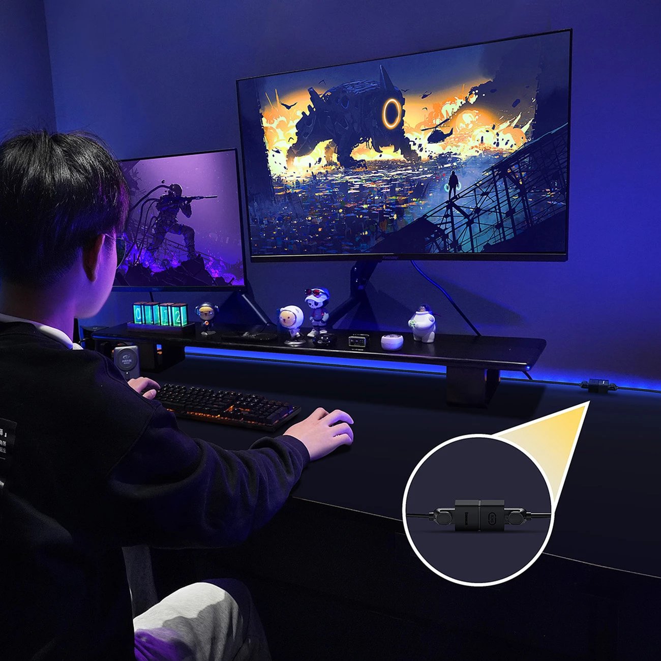 Lidhës rrjeti Baseus AirJoy Series, RJ45, 2 copë, i zi