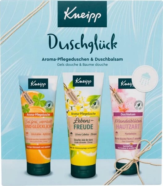 Set xhel dushi për femra Kneipp Enjoy Life, Feel Happy and Free, Soft Skin 3x75ml