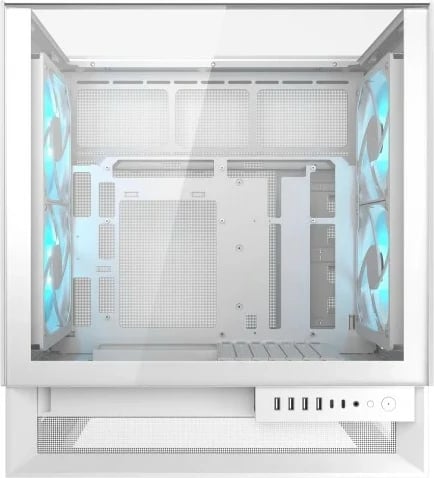 Kasë Cougar OmnyX midi tower, ARGB, e bardhë
