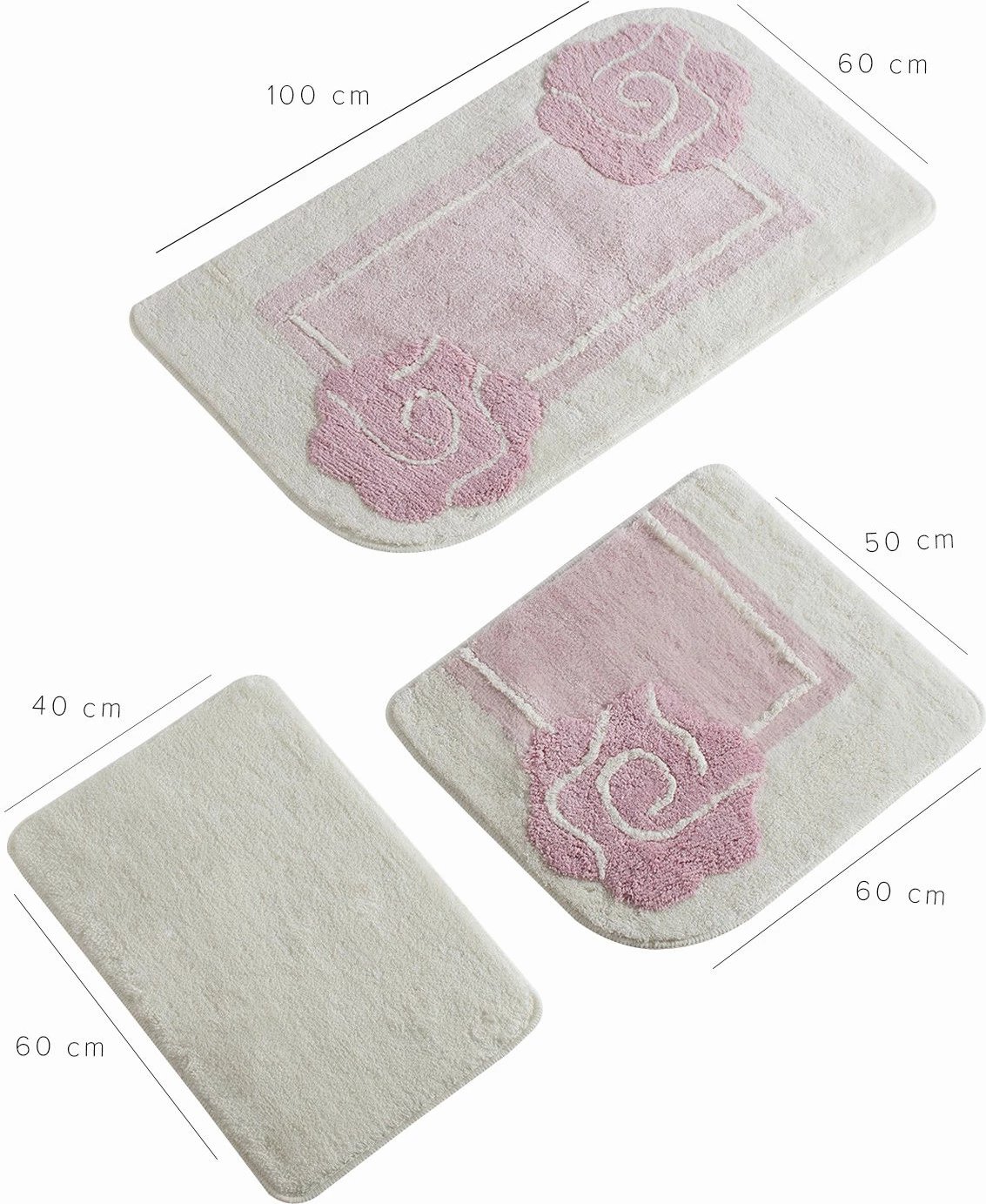 Set tapetash për banjo, akrilik, 3 copë, Mijolnir, Dolce, rozë