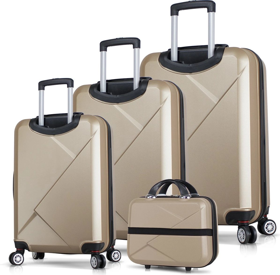 Set valixhesh (4 copë), ngjyrë ari, Zoozie Bags, 8237