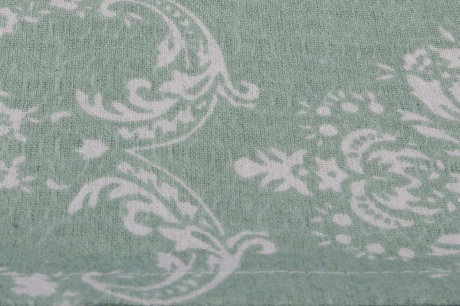 Çarçaf pique Super King, ngjyrë jeshile deti dhe e bardhë, L'essentiel, 260x220cm