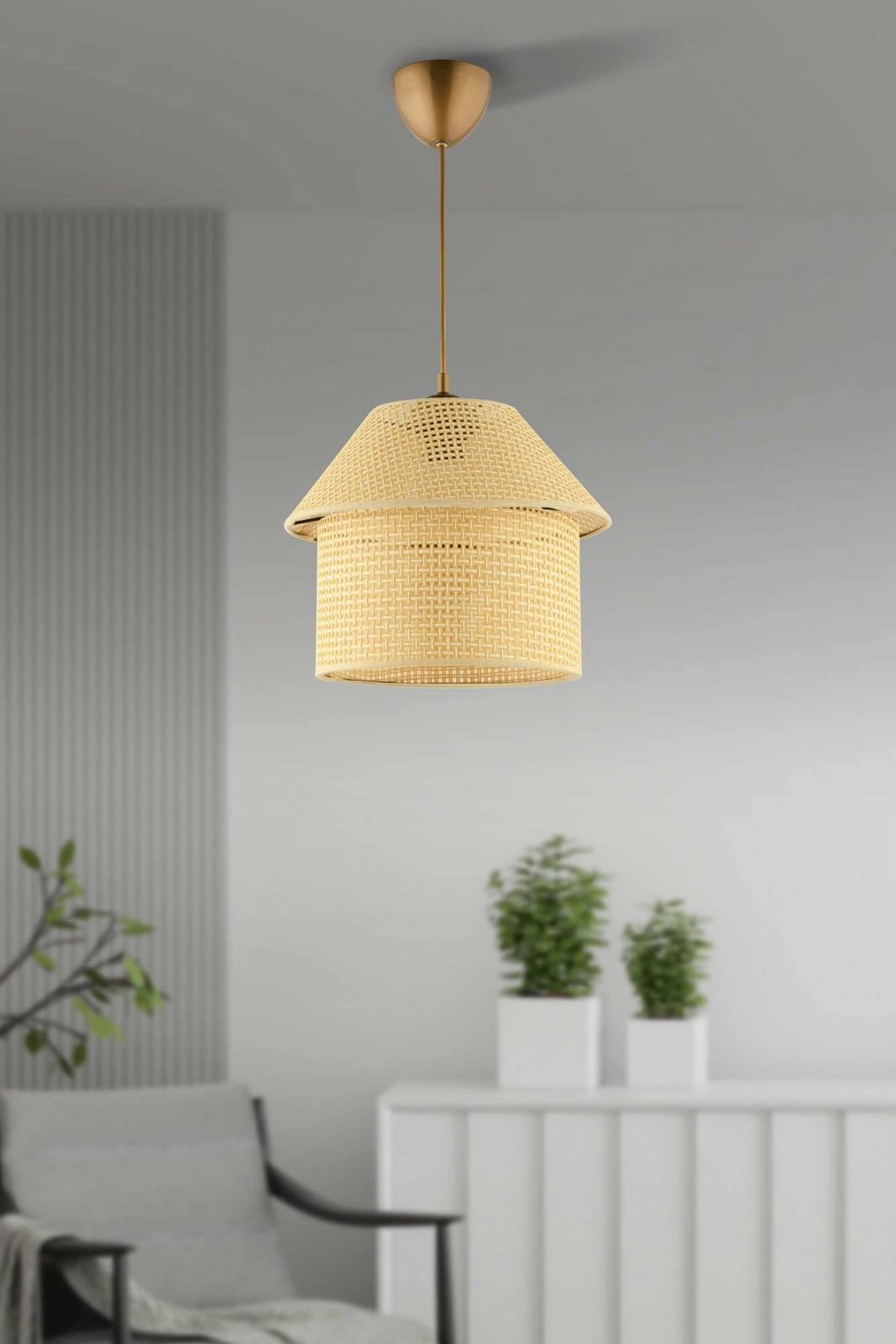 Llambë tavani Opviq, krem dhe ari, 64880