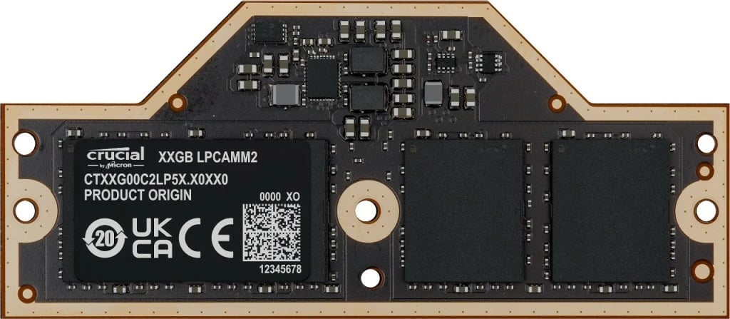 RAM Memorje Crucial LPCAMM2 32GB LPDDR5X, 7500 MHz, për laptop