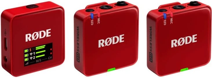 mikrofon pa tela, RØDE Wireless GO III WIGOGEN3RED, rreze deri 260 m, i kuq
