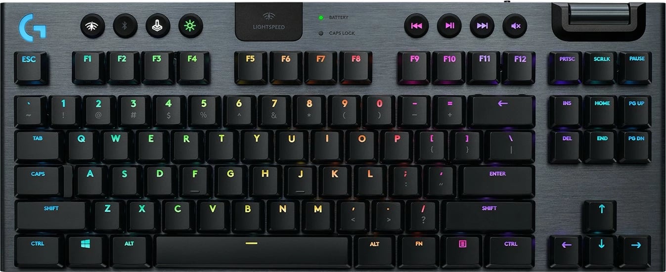 Tastierë mekanike Logitech G G915 TKL, RGB, pa kabllo, karbon