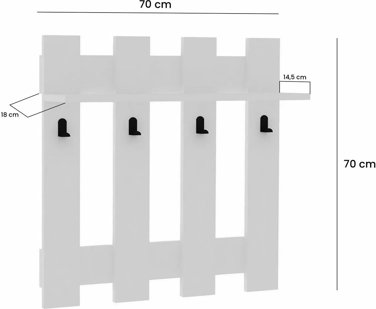 Varëse muri Carina, e bardhë, Hanah Home