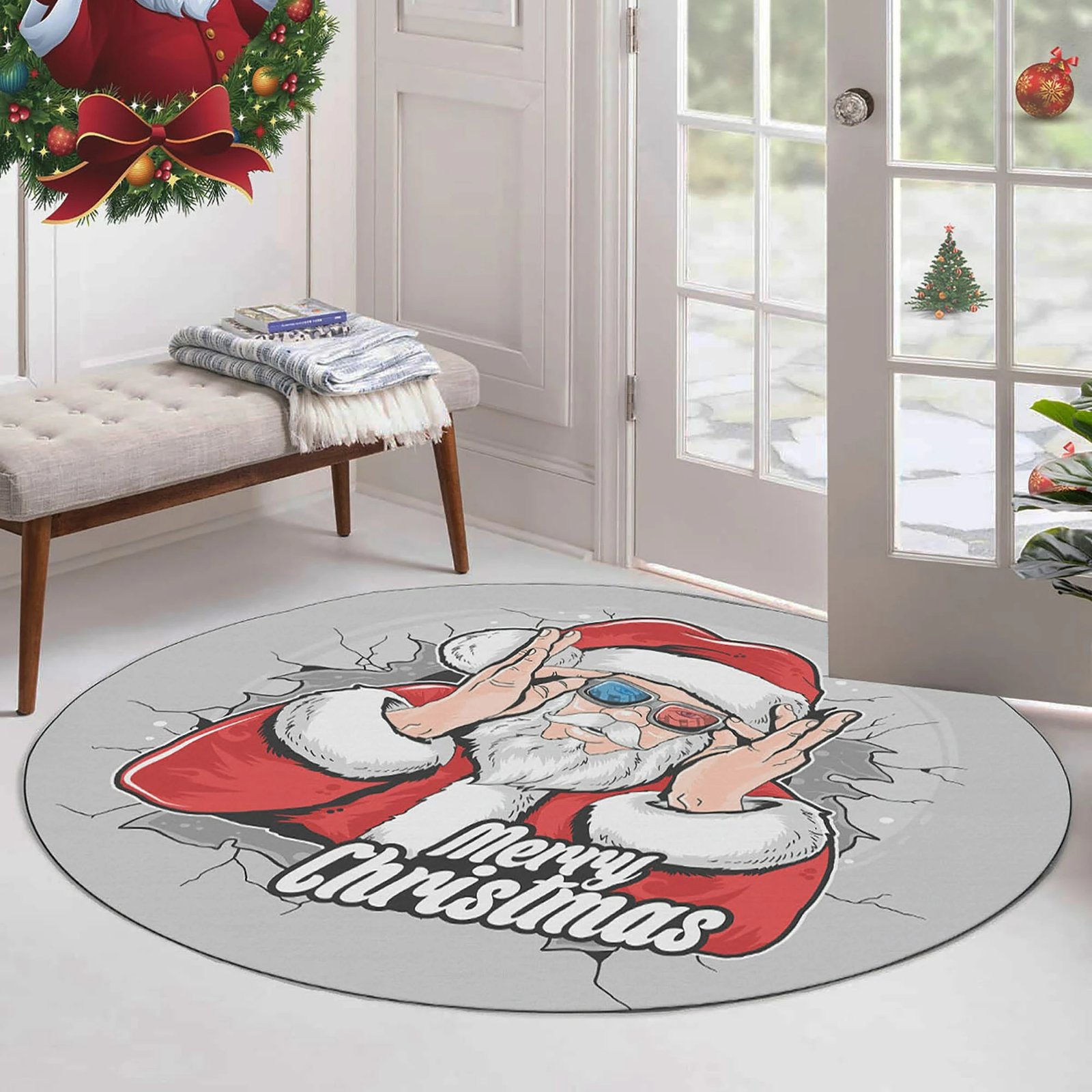 Qilim i rrumbullakët, shumëngjyrësh, Conceptum Hypnose, Woopamuk458, 180 cm